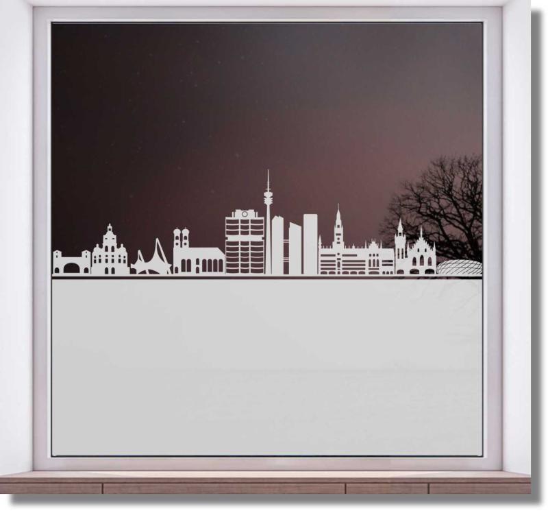 Sichtschutzfolie Fensterdekorfolie Skyline München City